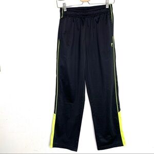 FILA black with neon trim track pants (Boys 14-16)